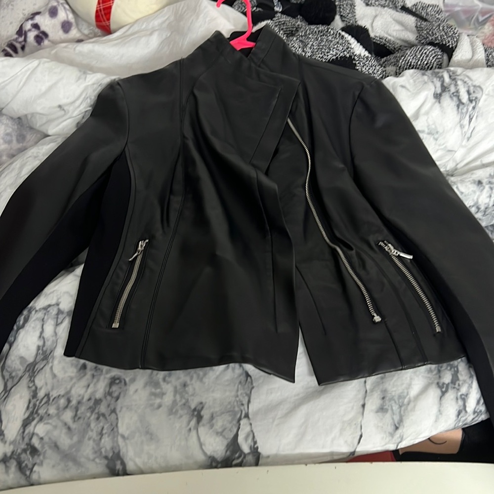 INC Faux Leather Jacket